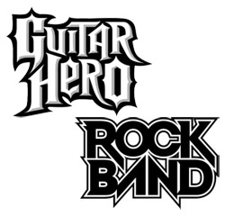 Guitar Hero and Rock Band logos