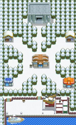 Pokemon Diamond Screenshot - Snowpoint City