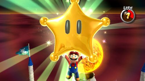 Super Mario Galaxy Grand Star Screen