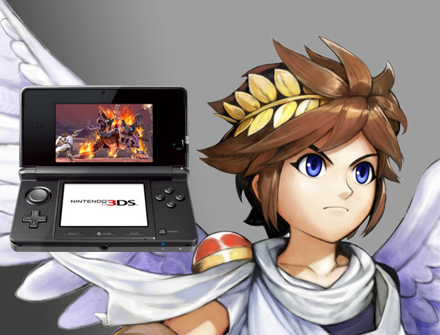 Kid Icarus and a Gray 3DS