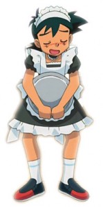 Pokémon Cartoon: Ash as a Maid