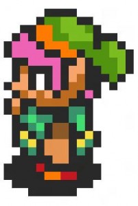 A Link to the Past Link sprite enlarged