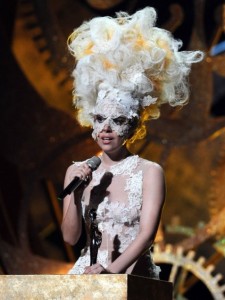 Lady Gaga at the Brit Awards 2010