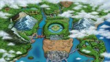Pokemon Black and White Versions Artwork - Isshu Map