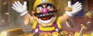 Wario World pile of gold artwork masthead