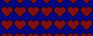 8 bit hearts artwork masthead
