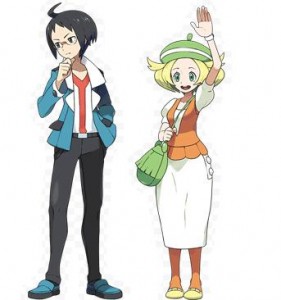 Pokémon Black & White artwork for rivals Cheren and Bianca
