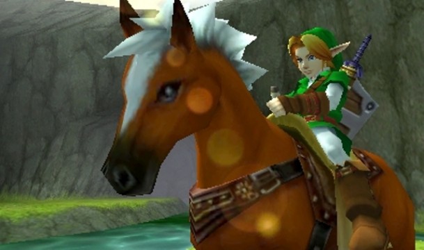 The Legend of Zelda: Ocarina of Time 3D screen, Link and Epona