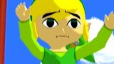Cel Shaded Link (The Legend of Zelda: Wind Waker) waving worriedly
