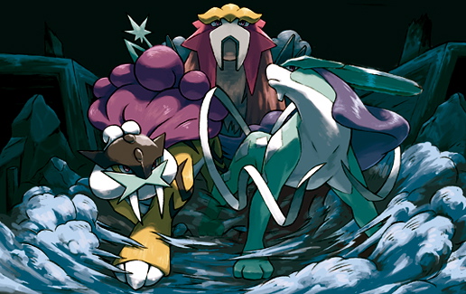 Legendary Beasts, Entei, Raikou and Suicune, Pokémon HeartGold Gold and SoulSilver Silver