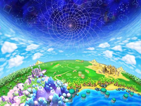 Kirby's Dreamd Land Dreamland artwork