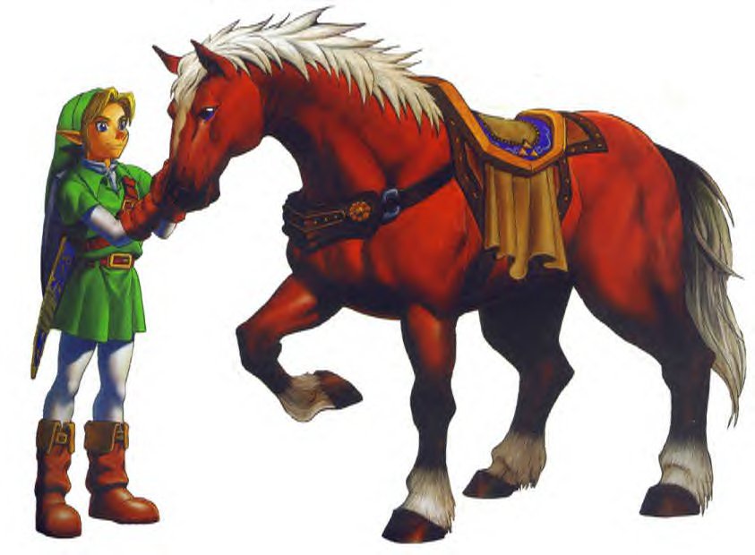 Epona and Link, The Legend of Zelda: Ocarina of Time artwork