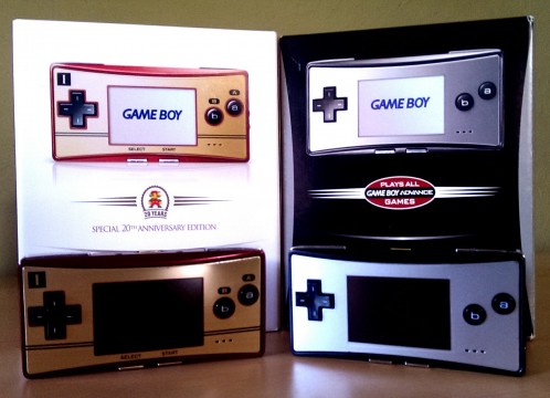 Game Boy Micro with box.