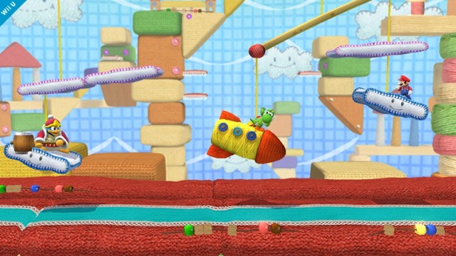 Super Smash Bros for Wii U - Yoshi's Woolly World stage