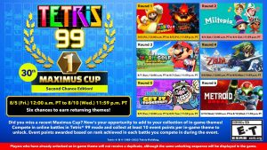 Tetris 99 Maximus Cup 30 Schedule
