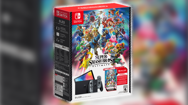 Super Smash Bros Ultimate Switch OLED bundle, includes game NSO & Smash  Bros themed Joycons : r/NSCollectors