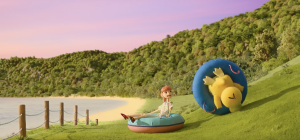 Psyduck Rolling Downhill in Pokémon Concierge