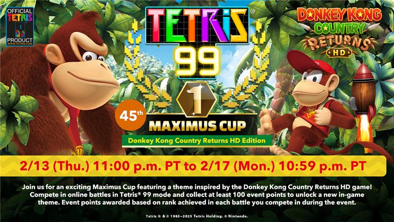 Donkey Kong Country Returns HD Headlines Maximus Cup 45 in Tetris 99 ...