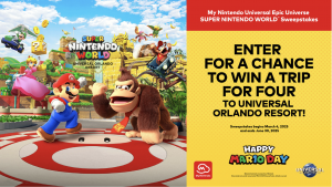 Super Nintendo World Sweepstakes 03.2025