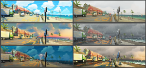 Mario Kart World Environmental Concept Art