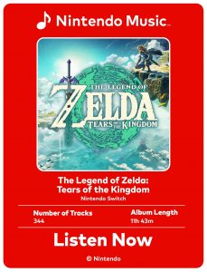 Nintendo Music Zelda Tears of the Kingdom