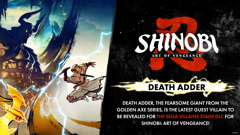SEGA Villains Stage DLC Brings Golden Axe's Death Adder to Shinobi: Art of Vengeance