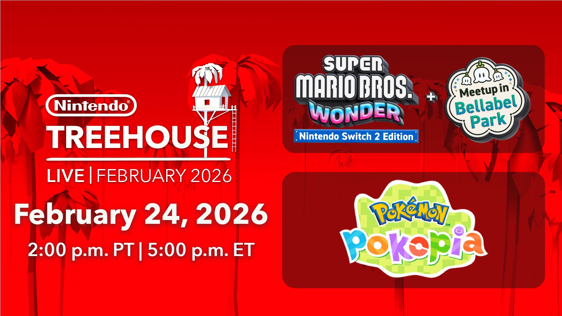 Nintendo Treehouse: Live to Showcase Super Mario Bros. Wonder – Nintendo Switch 2 Edition and Pokémon Pokopia Ahead of Release - Nintendo News Article