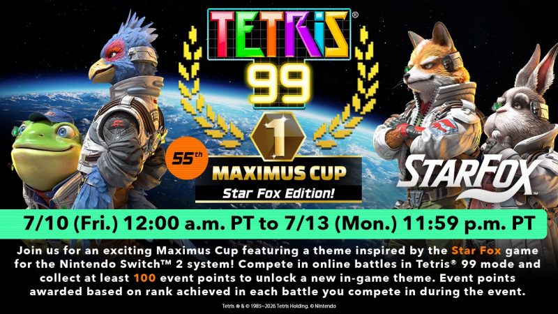 Tetris 99 Maximus Cup 55 Star Fox